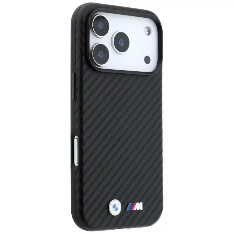 BMW M Carbon Metal Logo MagSafe-kotelo iPhone 18 Pro Max / 17 Pro Max - musta