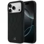 Mercedes nahka Crossed Lines MagSafe-kotelo iPhone 18 Pro Max / 17 Pro Max - musta