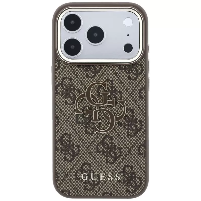 GUESS 4G & Big Resin Logo kotelo iPhone 17 Pro / 18 Pro - ruskea