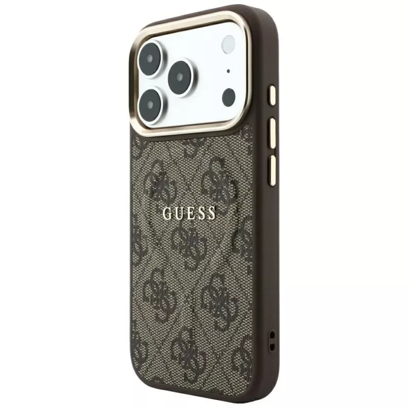 GUESS Embossed 4G Classic MagSafe-kotelo iPhone 17 Pro Max / 18 Pro Max - ruskea