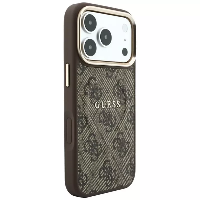 GUESS Embossed 4G Classic MagSafe-kotelo iPhone 17 Pro Max / 18 Pro Max - ruskea