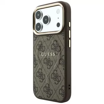 GUESS Embossed 4G Classic MagSafe-kotelo iPhone 17 Pro / 18 Pro - ruskea
