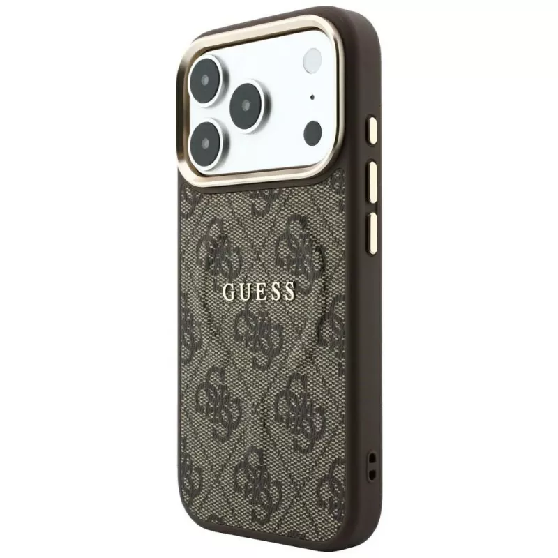 GUESS Embossed 4G Classic MagSafe-kotelo iPhone 17 Pro / 18 Pro - ruskea