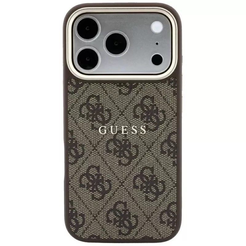 GUESS Embossed 4G Classic MagSafe-kotelo iPhone 17 Pro / 18 Pro - ruskea