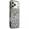 GUESS IML Leopard Glitter Triangle Logo MagSafe-kotelo iPhone 18 Pro Max / 17 Pro Max - musta