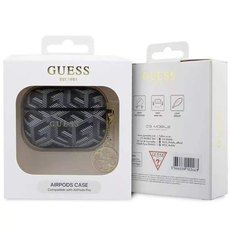 GUESS GCube Charm AirPods Pro kotelo - musta