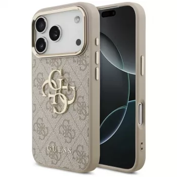 GUESS 4G Big Classic Logo kotelo Apple iPhone 17 Pro / 18 Pro - ruusukulta