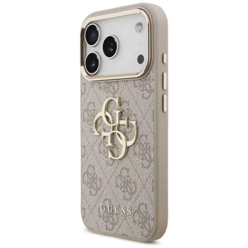 GUESS 4G Big Classic Logo kotelo Apple iPhone 17 Pro / 18 Pro - ruusukulta