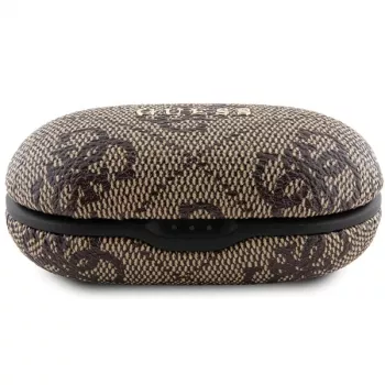 Guess GUTWSP4EGW True Wireless nappikuulokkeet latauskotelolla, Bluetooth 5.3, ENC, ruskea 4G Metal