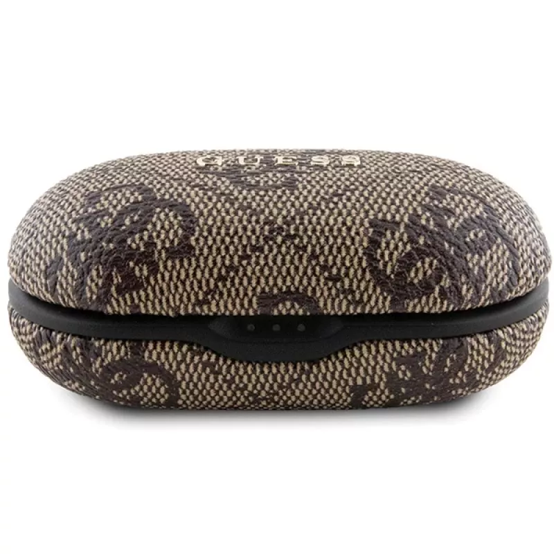 Guess GUTWSP4EGW True Wireless nappikuulokkeet latauskotelolla, Bluetooth 5.3, ENC, ruskea 4G Metal