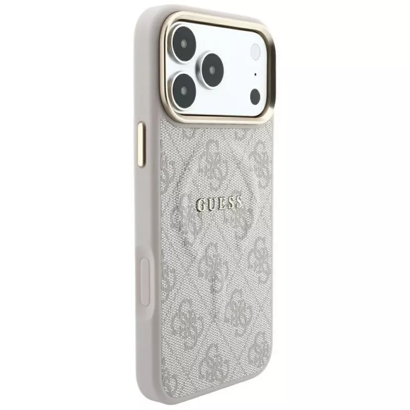 GUESS Embossed 4G Classic MagSafe-kotelo iPhone 17 Pro / 18 Pro - pinkki
