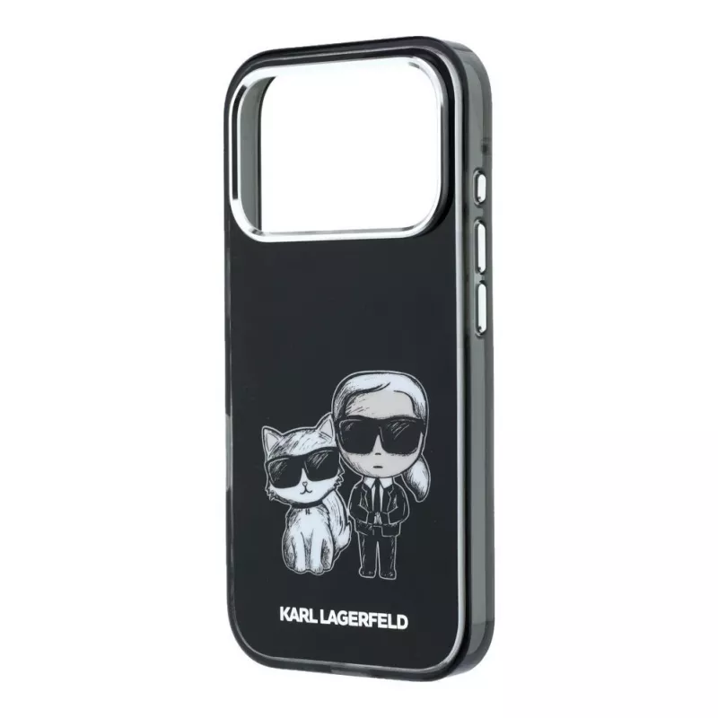Karl Lagerfeld Karl & Choupette Bodies Sketch Print MagSafe-kotelo iPhone 18 Pro Max / 17 Pro Max - musta