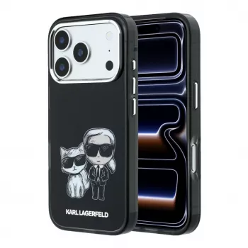 Karl Lagerfeld Karl & Choupette Bodies Sketch Print MagSafe-kotelo iPhone 18 Pro Max / 17 Pro Max - musta