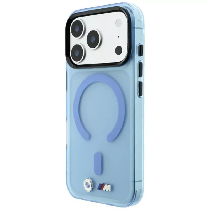 BMW M IML Frosted kotelo metallilogolla & MagSafe iPhone 18 Pro Max / 17 Pro Max - sininen