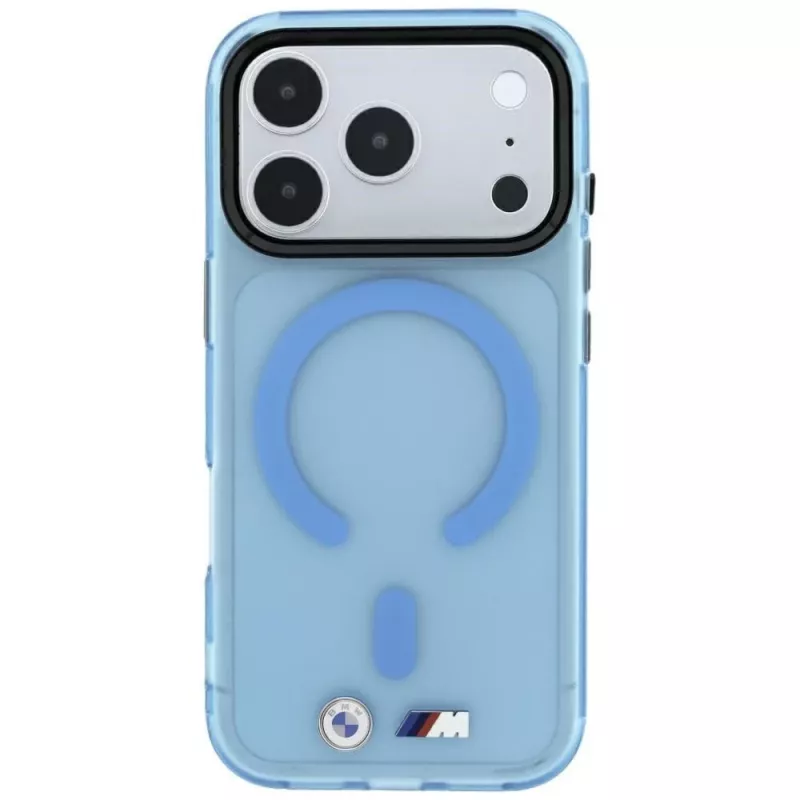 BMW M IML Frosted kotelo metallilogolla & MagSafe iPhone 18 Pro Max / 17 Pro Max - sininen