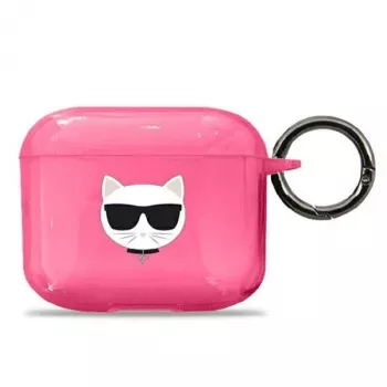 Karl Lagerfeld KLA3UCHFP AirPods 3 kotelo pinkki Choupette
