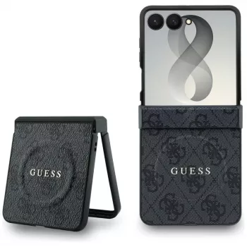 GUESS 4G Classic MagSafe -kotelo Samsung Galaxy Z Flip8 - musta