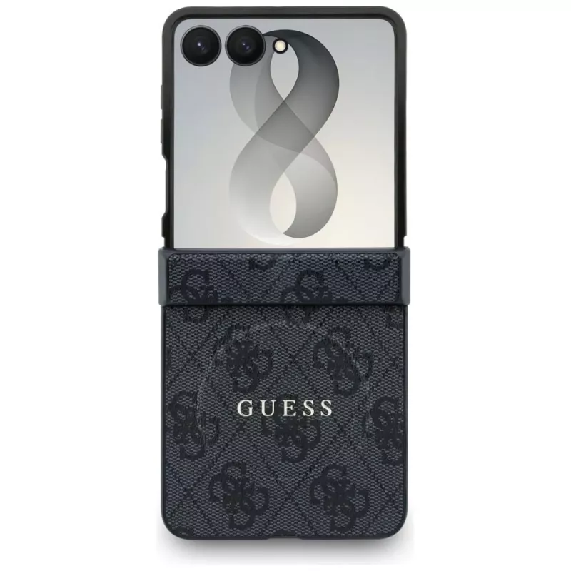 GUESS 4G Classic MagSafe -kotelo Samsung Galaxy Z Flip8 - musta