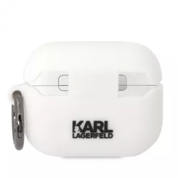Karl Lagerfeld KLAPRUNIKH AirPods Pro kotelo valkoinen silikoni Karl Head 3D