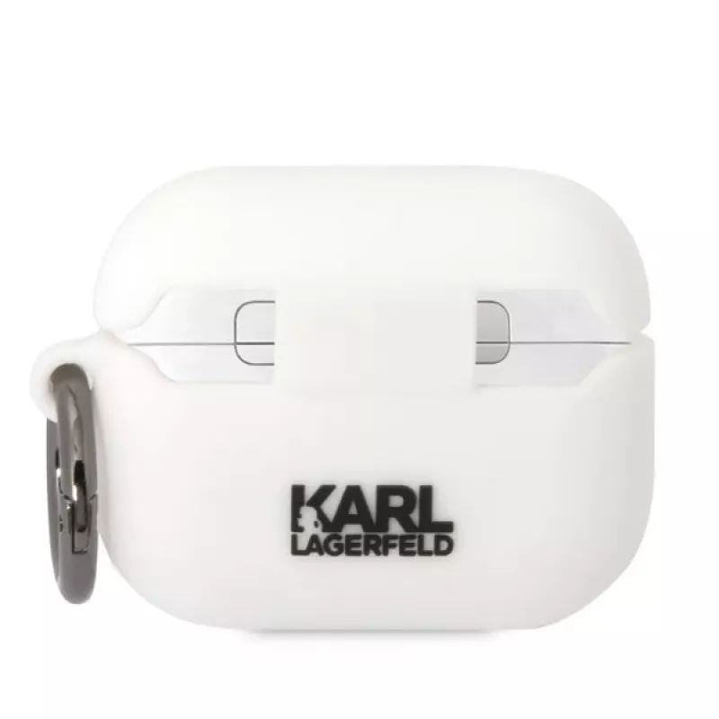 Karl Lagerfeld KLAPRUNIKH AirPods Pro kotelo valkoinen silikoni Karl Head 3D