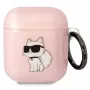 Karl Lagerfeld Ikonik Choupette AirPods 1/2 kotelo pinkki