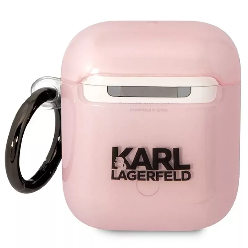 Karl Lagerfeld Ikonik Choupette AirPods 1/2 kotelo pinkki