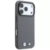 BMW M Carbon Metal Logo MagSafe -kotelo iPhone 18 Pro Max / 17 Pro Max - harmaa