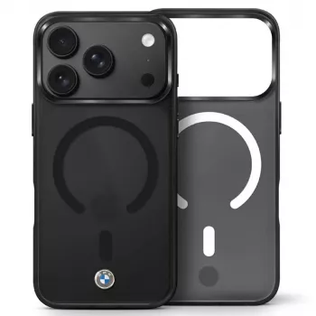 BMW Sign Frosted IML & Metal Logo MagSafe -kotelo iPhone 18 Pro Max / 17 Pro Max - musta