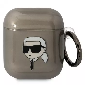 Karl Lagerfeld KLA2HNIKTCK AirPods 1/2 kotelo musta Karl's Head