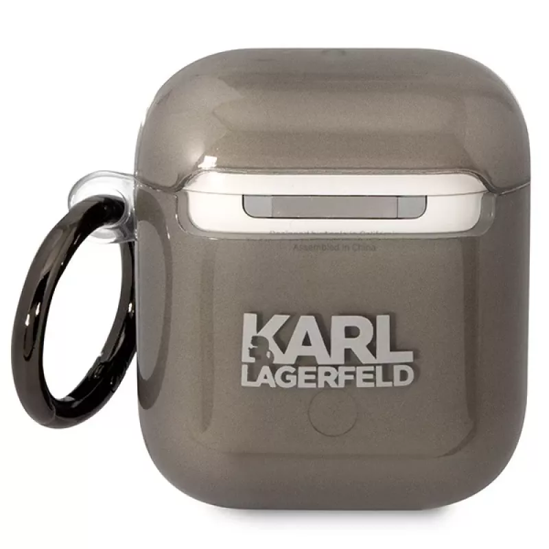 Karl Lagerfeld KLA2HNIKTCK AirPods 1/2 kotelo musta Karl's Head