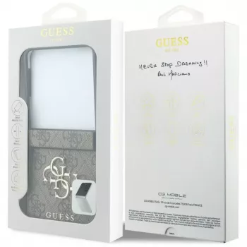 GUESS Big 4G Logo -kovakotelo Samsung Galaxy Z Flip4 - ruskea