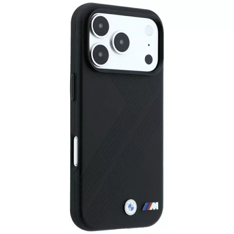 BMW M Tire Track Metall-Logo MagSafe -kotelo iPhone 18 Pro Max / 17 Pro Max - musta