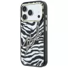 Karl Lagerfeld IML Signature Zebra Glitter MagSafe -kotelo iPhone 18 Pro / 17 Pro - kulta