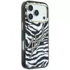 Karl Lagerfeld IML Signature Zebra Glitter MagSafe -kotelo iPhone 18 Pro / 17 Pro - kulta