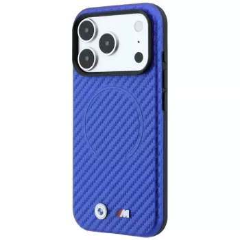 BMW M Carbon Printed Ring MagSafe -kotelo iPhone 18 Pro Max / 17 Pro Max - sininen