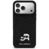 Karl Lagerfeld Rhinestones Karl & Choupette Pin -kotelo iPhone 17 Pro Max - musta