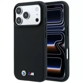 BMW M Quadrille Kevlar Metall-Logo MagSafe -kotelo iPhone 18 Pro / 17 Pro - musta