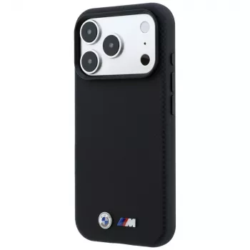 BMW M Quadrille Kevlar Metall-Logo MagSafe -kotelo iPhone 18 Pro / 17 Pro - musta