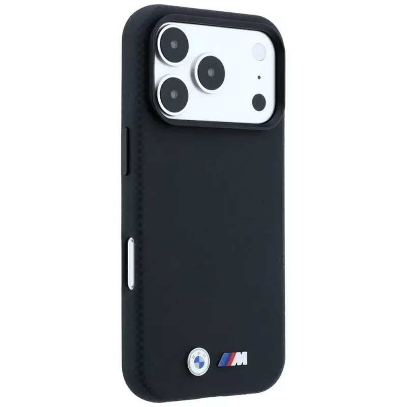 BMW M Quadrille Kevlar Metall-Logo MagSafe -kotelo iPhone 18 Pro / 17 Pro - musta