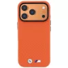 BMW M Quadrille Kevlar MagSafe -kotelo iPhone 17 Pro Max / 18 Pro Max – oranssi metallilogo