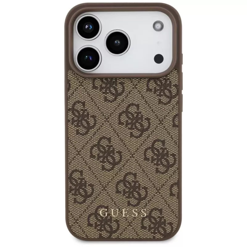 GUESS 4G Classic -kotelo iPhone 18 Pro / 17 Pro - ruskea
