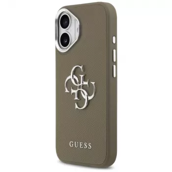 Guess Grained Big 4G Classic Logo -kotelo Apple iPhone 17 - ruskea