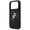 Karl Lagerfeld silikoni Karl & Choupette -rengas MagSafe-kotelo iPhone 17 Pro Max - musta