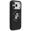 Karl Lagerfeld silikoni Karl & Choupette -rengas MagSafe-kotelo iPhone 17 Pro Max - musta