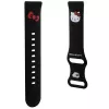 Hello Kitty yleinen silikoniranneke Kitty-pää-designilla, musta, 20 mm