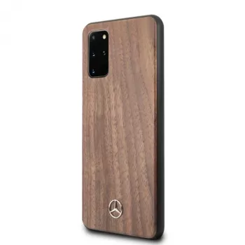 Mercedes-Benz Wood Line pähkinäpuu kovakotelo Samsung Galaxy S20+:lle (SM-G985) - ruskea
