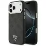 GUESS 4G Triangle Logo MagSafe -kotelo iPhone 18 Pro Max / 17 Pro Max - musta & hopea