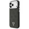 GUESS 4G Triangle Logo MagSafe -kotelo iPhone 18 Pro Max / 17 Pro Max - musta & hopea