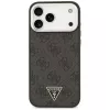 GUESS 4G Triangle Logo MagSafe -kotelo iPhone 18 Pro Max / 17 Pro Max - musta & hopea