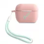 GUESS GUACAPLSVSPG AirPods Pro -kotelo silikoni vintage pinkki vihreä